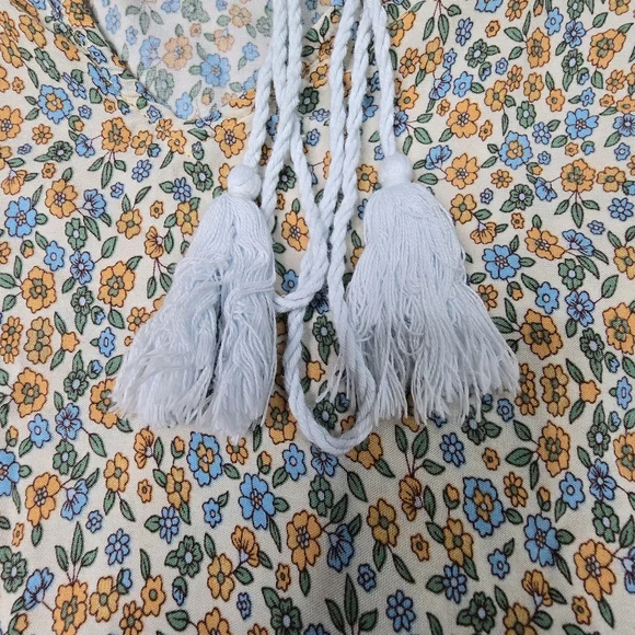 Halife Women's Bohemian Tassel Tie Neck Dress - Picture 5 of 6